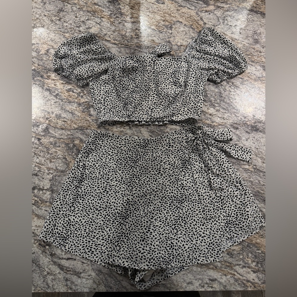 Altar’d State Two Piece Cropped and Skort Set